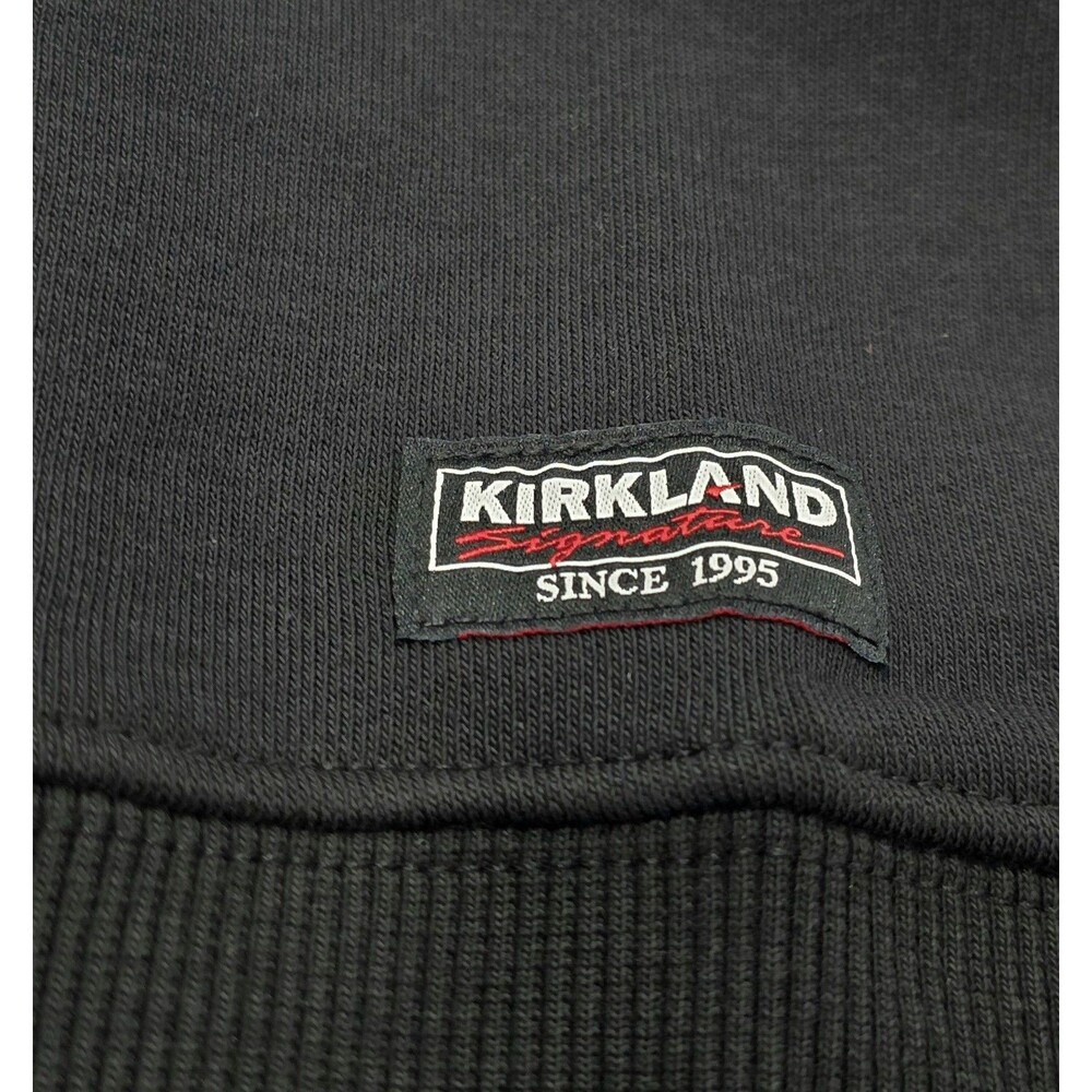 Kirkland Signature Costco Logo Crew Relaxed Black Sweatshirt Men's M, Womens L - Picture 11 of 16